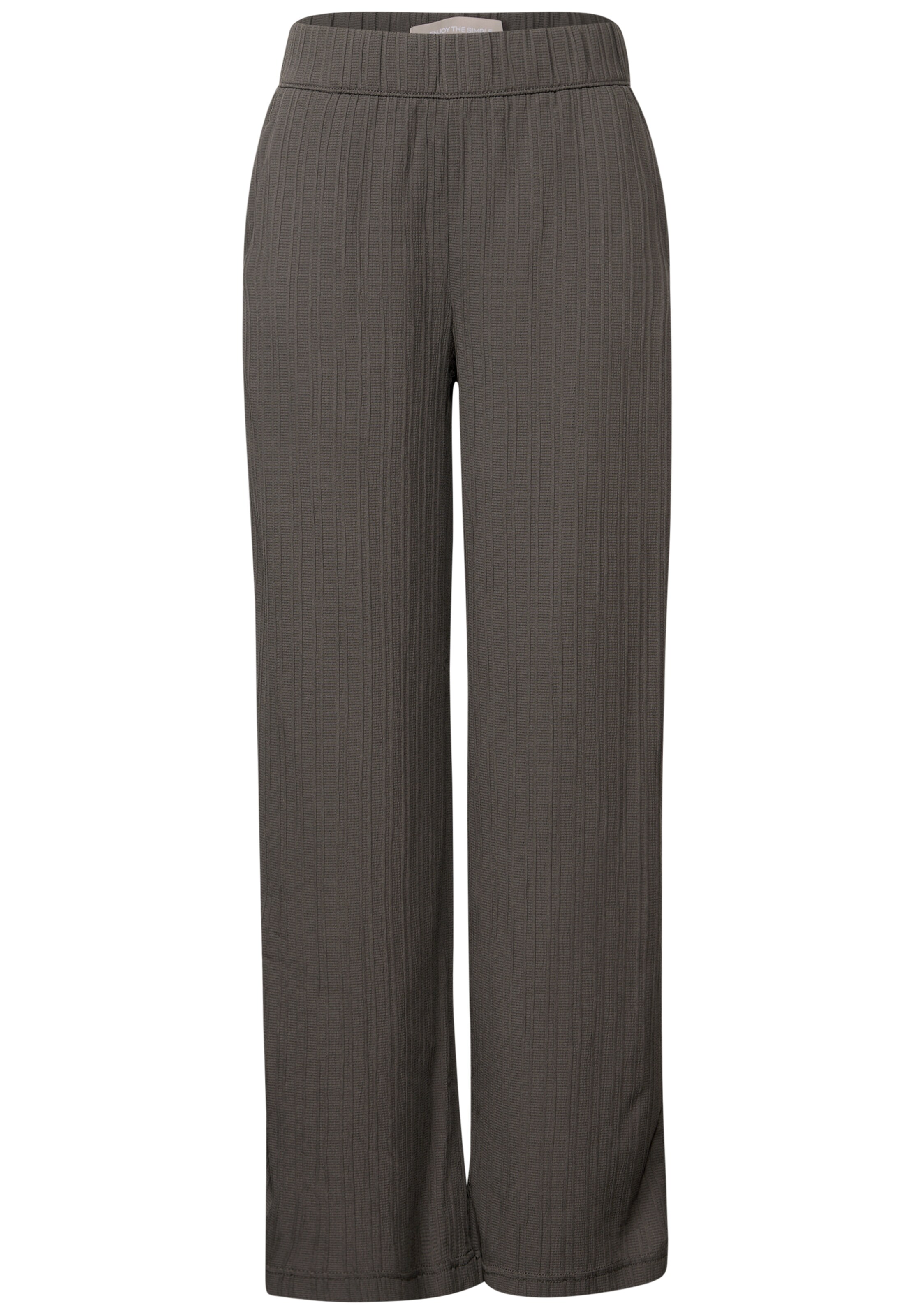 STREET ONE Wide leg Pants in Brown: front