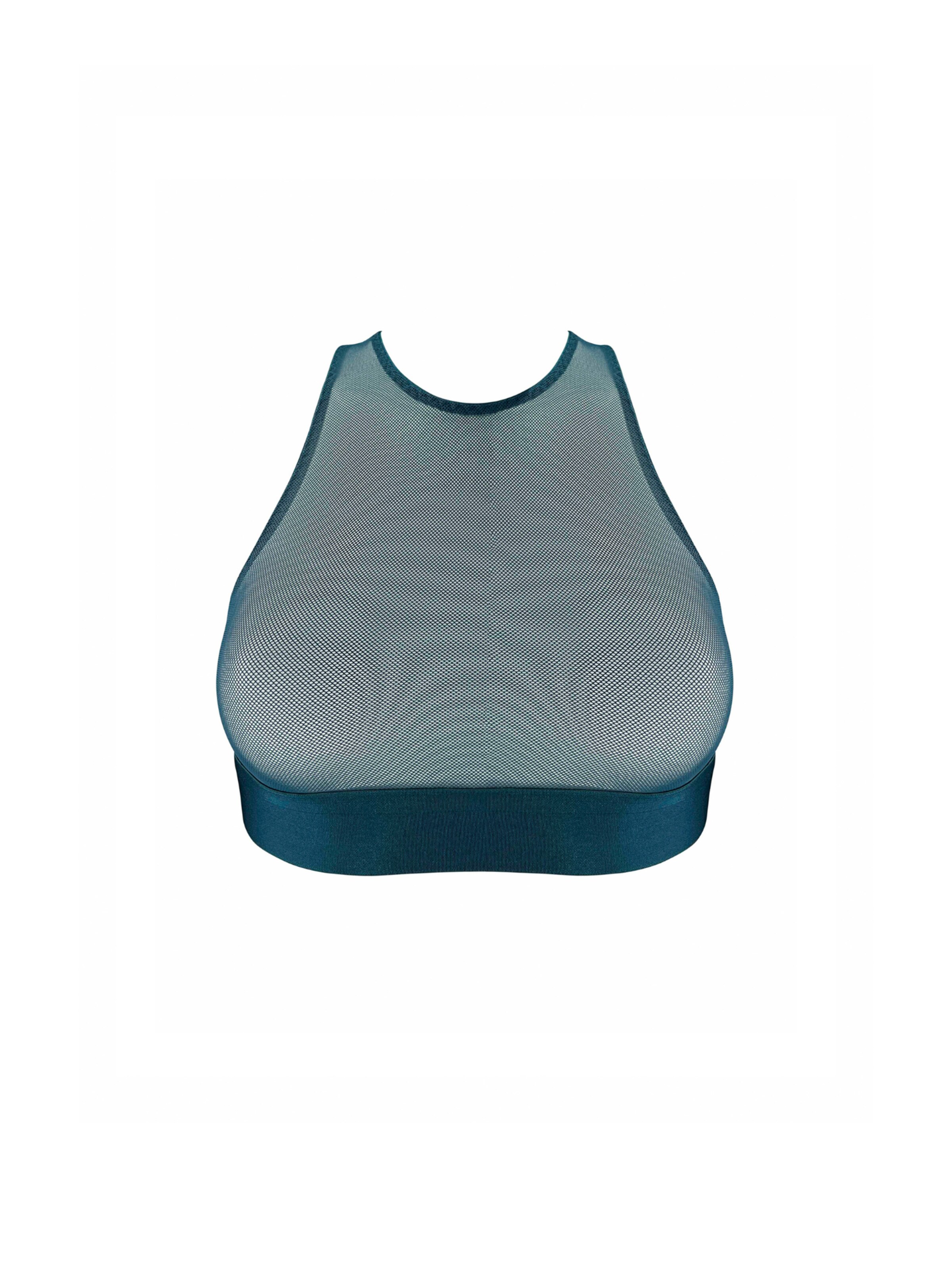 Bordelle High neck Bra 'Nara Soft' in Blue: front