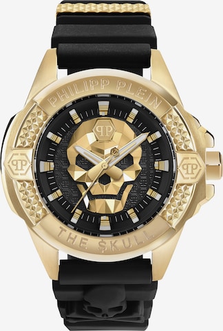 Philipp Plein Analoog horloge 'THE $KULL' in Goud: voorkant