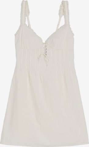 Bershka Zomerjurk in Beige: voorkant