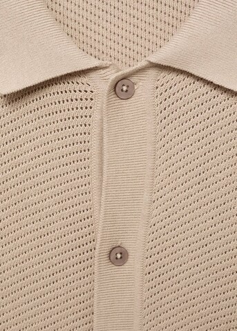MANGO MAN Regular Fit Hemd 'Canario' in Beige