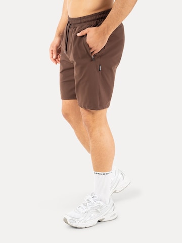 Smilodox Regular Workout Pants 'Xion' in Brown