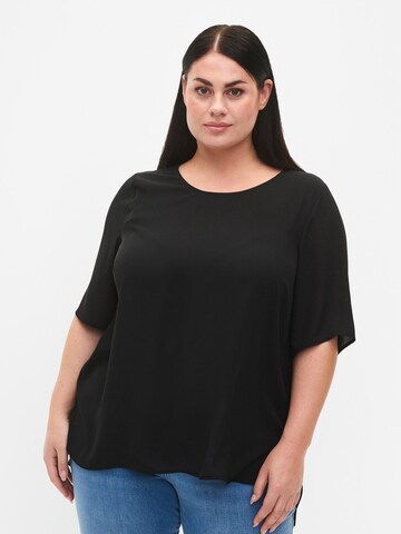 Zizzi Bluse 'SERENA' i svart: forside