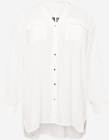 Vero Moda Curve - Blusa 'Camile' en blanco: frente