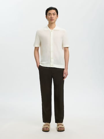 SELECTED Regular Fit Strickjacke 'SLHSHANE' in Weiß