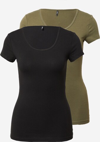 T-shirt 'Love' ONLY en vert : devant