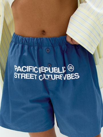 Pull&Bear Loosefit Nadrág 'PACIFIC' - kék