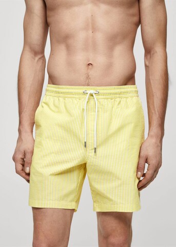 MANGO MAN Swim Trunks 'seer' in Yellow