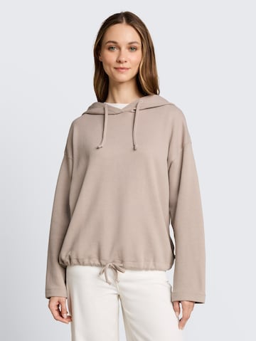 TOM TAILOR DENIM Sweatshirt in Beige: front
