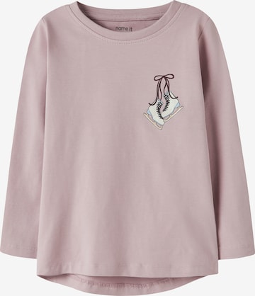 NAME IT Μπλουζάκι 'NMFVIX' σε λιλά: μπροστά