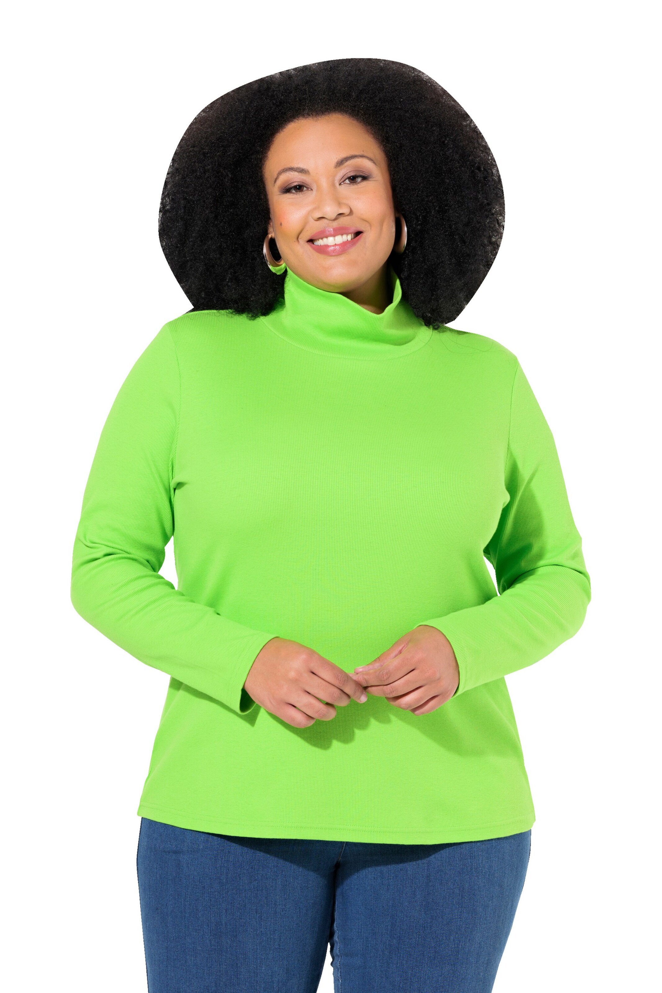 Ulla Popken Trui in Groen: voorkant