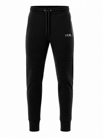 SCR. Slimfit Sportbyxa 'NEDRO' i svart: framsida