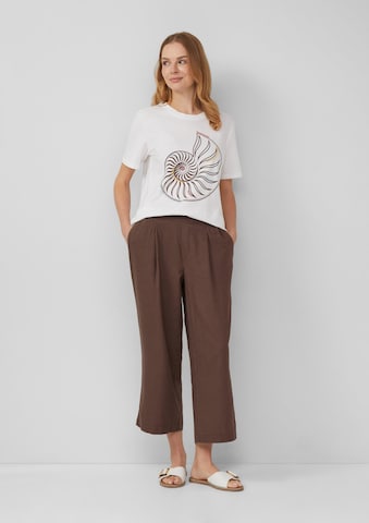 s.Oliver Regular Pleat-front trousers in Brown: front