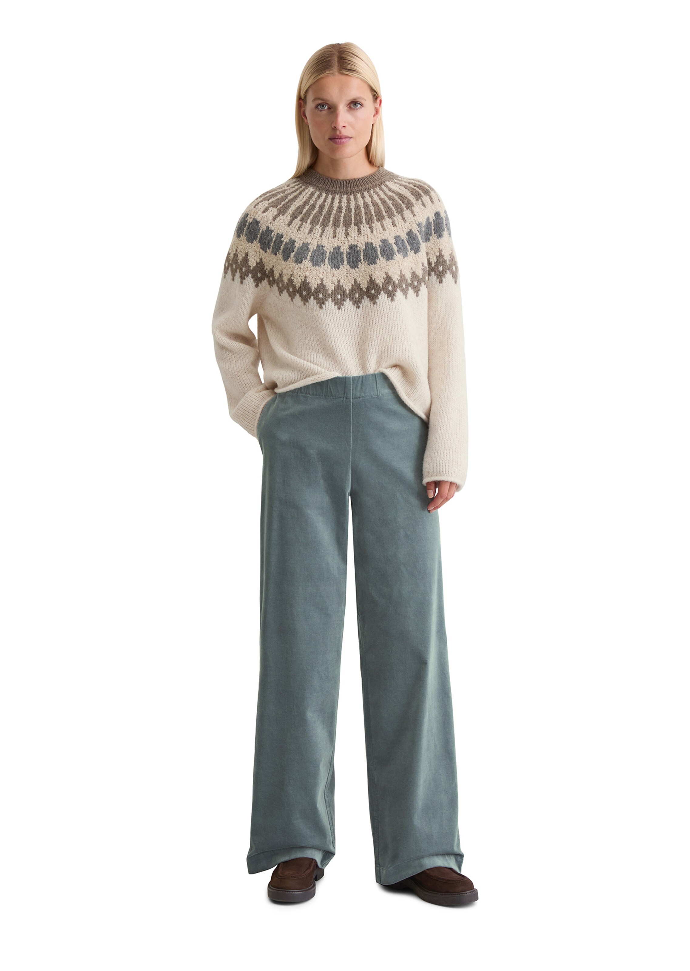 Marc O'Polo Loose fit Pants in Blue: front