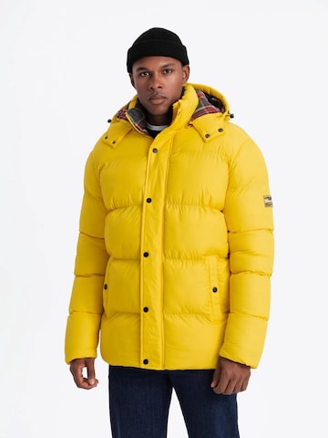 Ombre Winter jacket 'OM-Jahp-0205' in Yellow: front