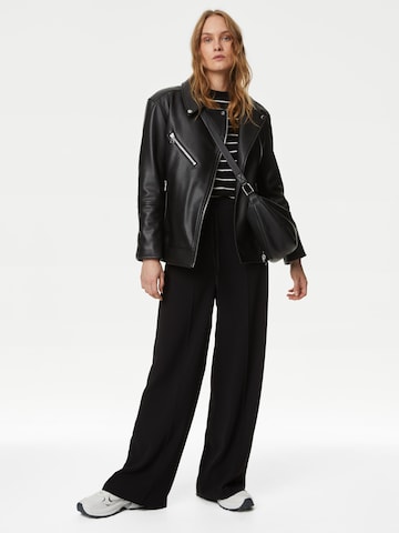 Wide leg Pantaloni di Marks & Spencer in nero: frontale