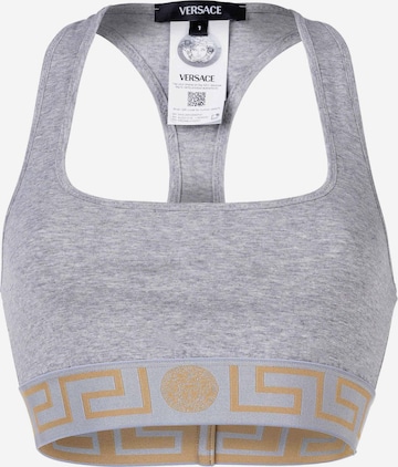 VERSACE Bralette Bra in Grey: front