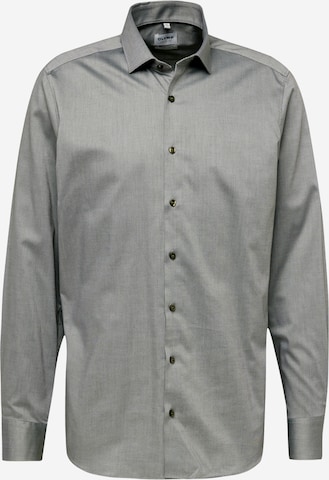 OLYMP Slim fit Skjorta 'Level 5' i grön: framsida