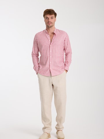 Slim fit Camicia business 'Caravaggio' di 7Camicie in rosso