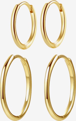 Hey Happiness Ohrringe 'Pure Duo' in Gold: Vorderseite