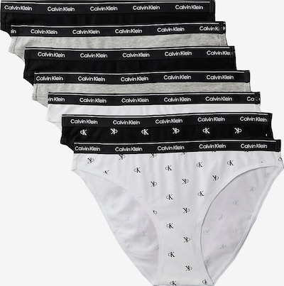 XS/trumpas dydžio Moteriškos kelnaitės iš Calvin Klein Underwear, spalva – pilka / juoda / balta, Prekių apžvalga