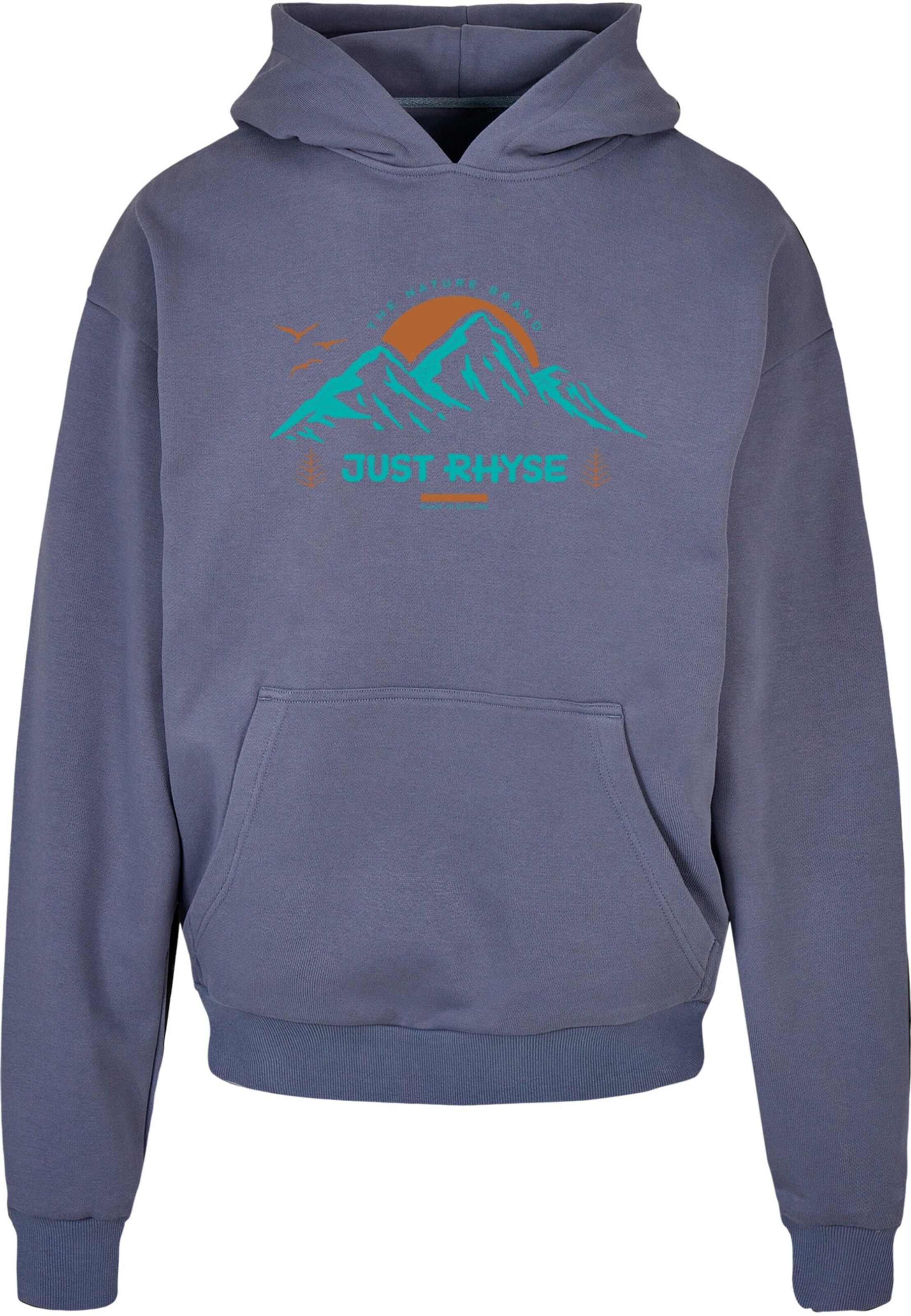 Just Rhyse Sweatshirt 'Mountain Explorer' in Blue: front