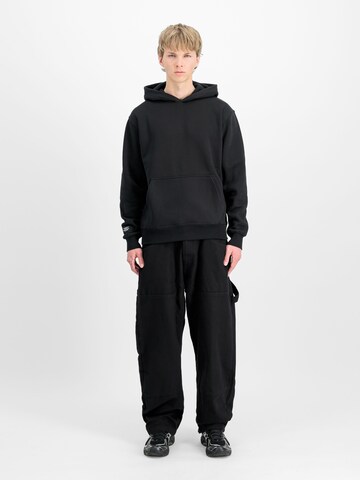 Felpa 'Label' di ALPHA INDUSTRIES in nero