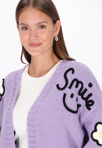 Cardigan swirly en violet
