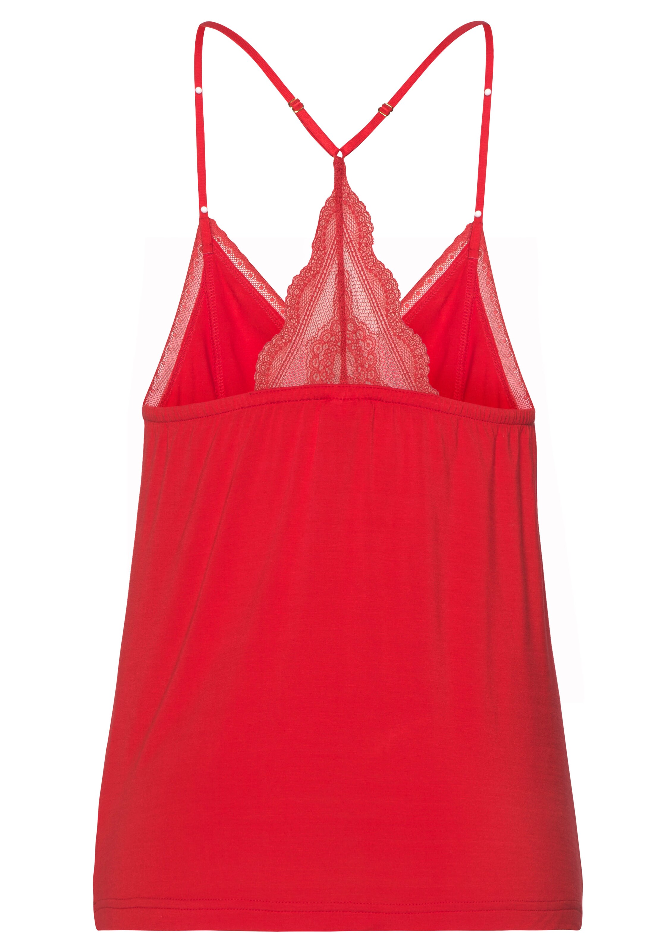 LASCANA Pajama Shirt in Red