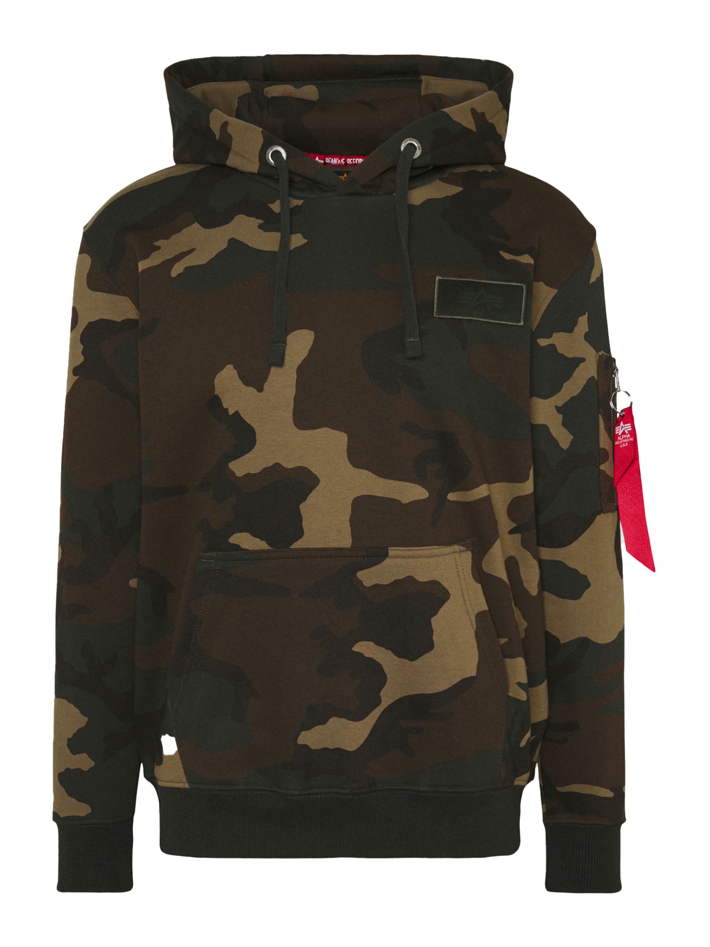 ALPHA INDUSTRIES Sweatshirt i grön: framsida