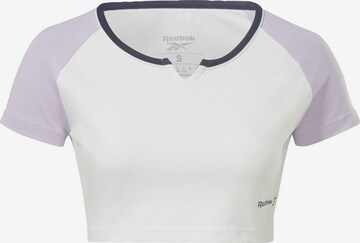 T-shirt fonctionnel Reebok en blanc : devant