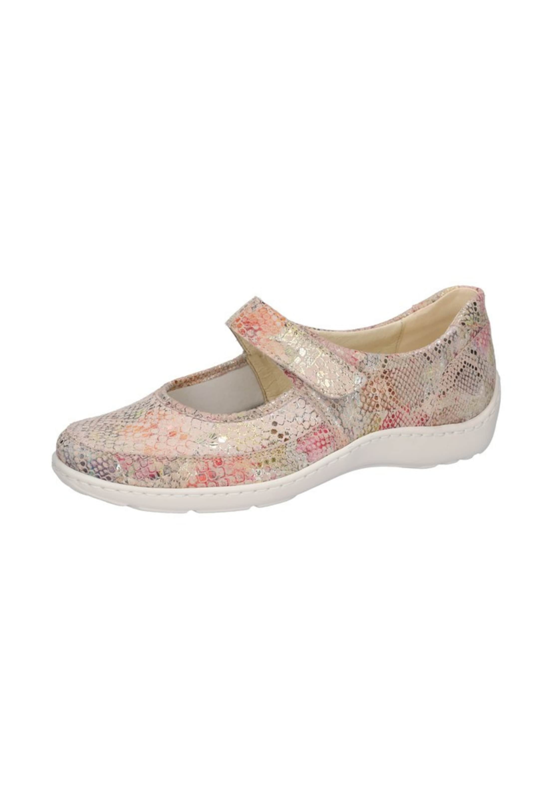 WALDLÄUFER Strap ballerina 'Henni' in Mixed colours: front