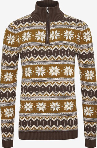 !Solid Sweater 'Winoldo' in Brown: front