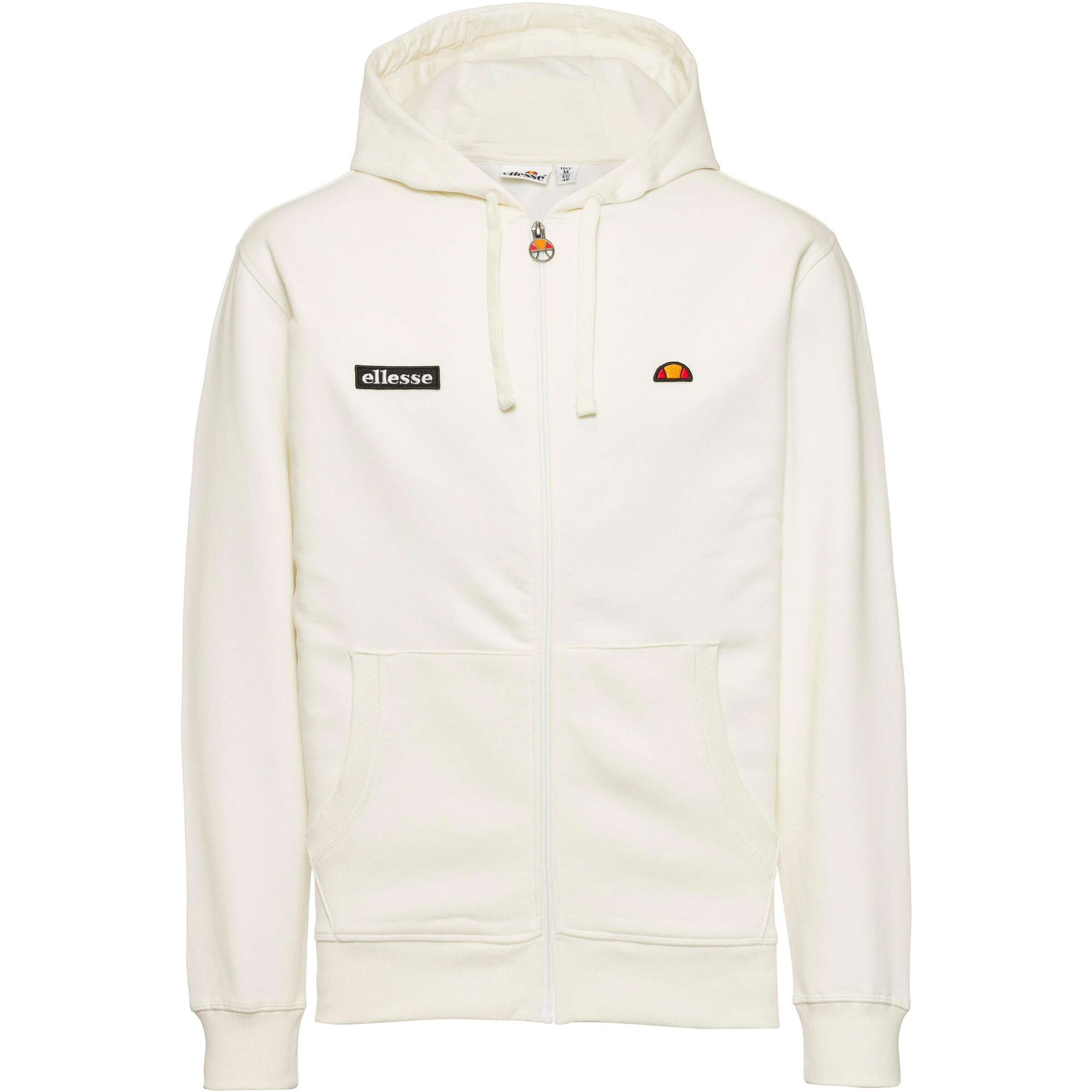 ELLESSE Zip-Up Hoodie in White: front