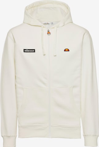 ELLESSE Sweatjacke in Weiß: Vorderseite
