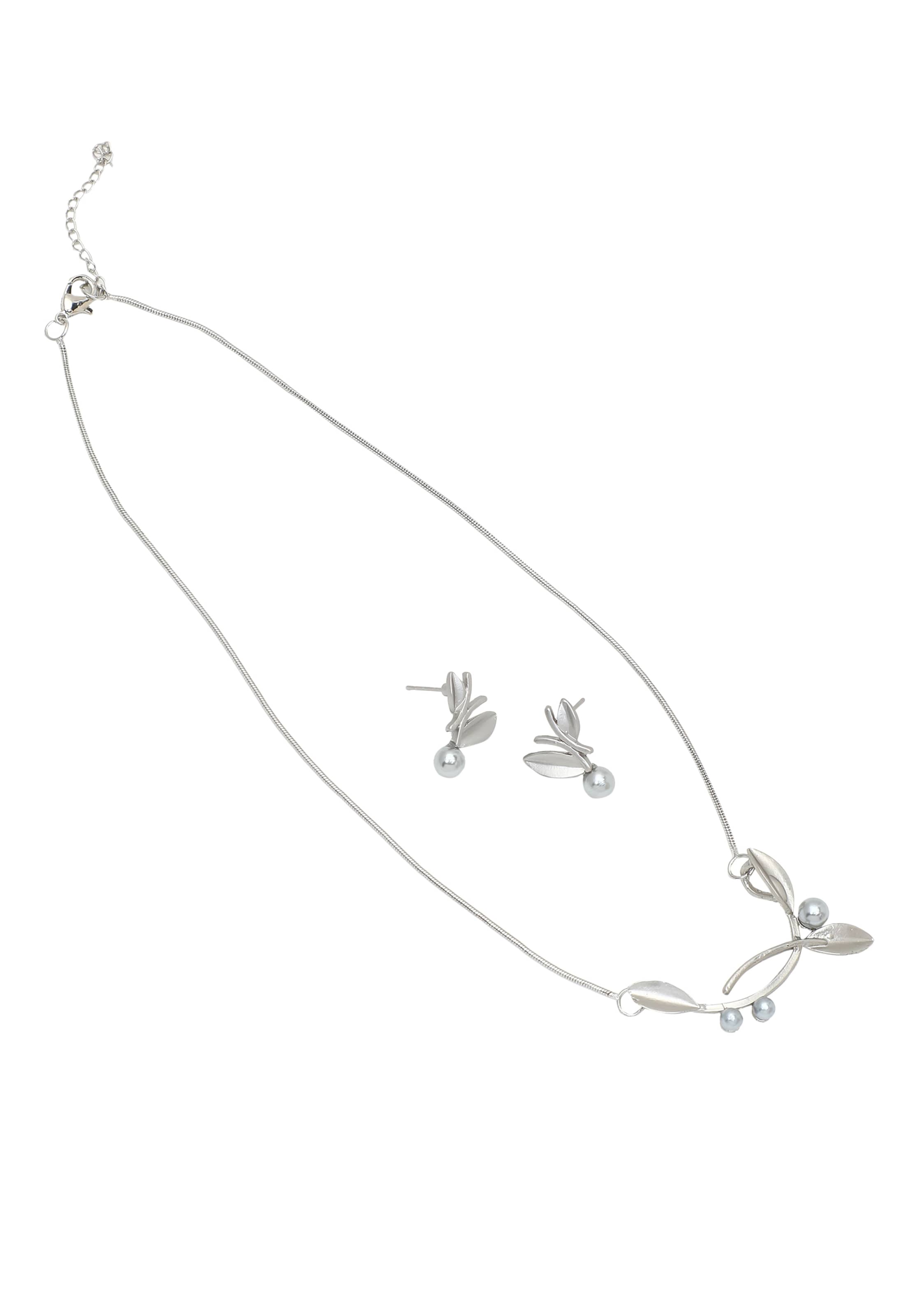 SOHI Zestaw biżuterii w kolorze srebrny: przód