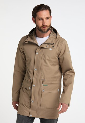 Parka mi-saison Schmuddelwedda en beige : devant