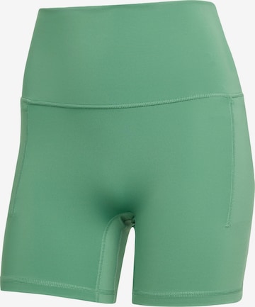 Skinny Pantalon de sport ADIDAS PERFORMANCE en vert : devant