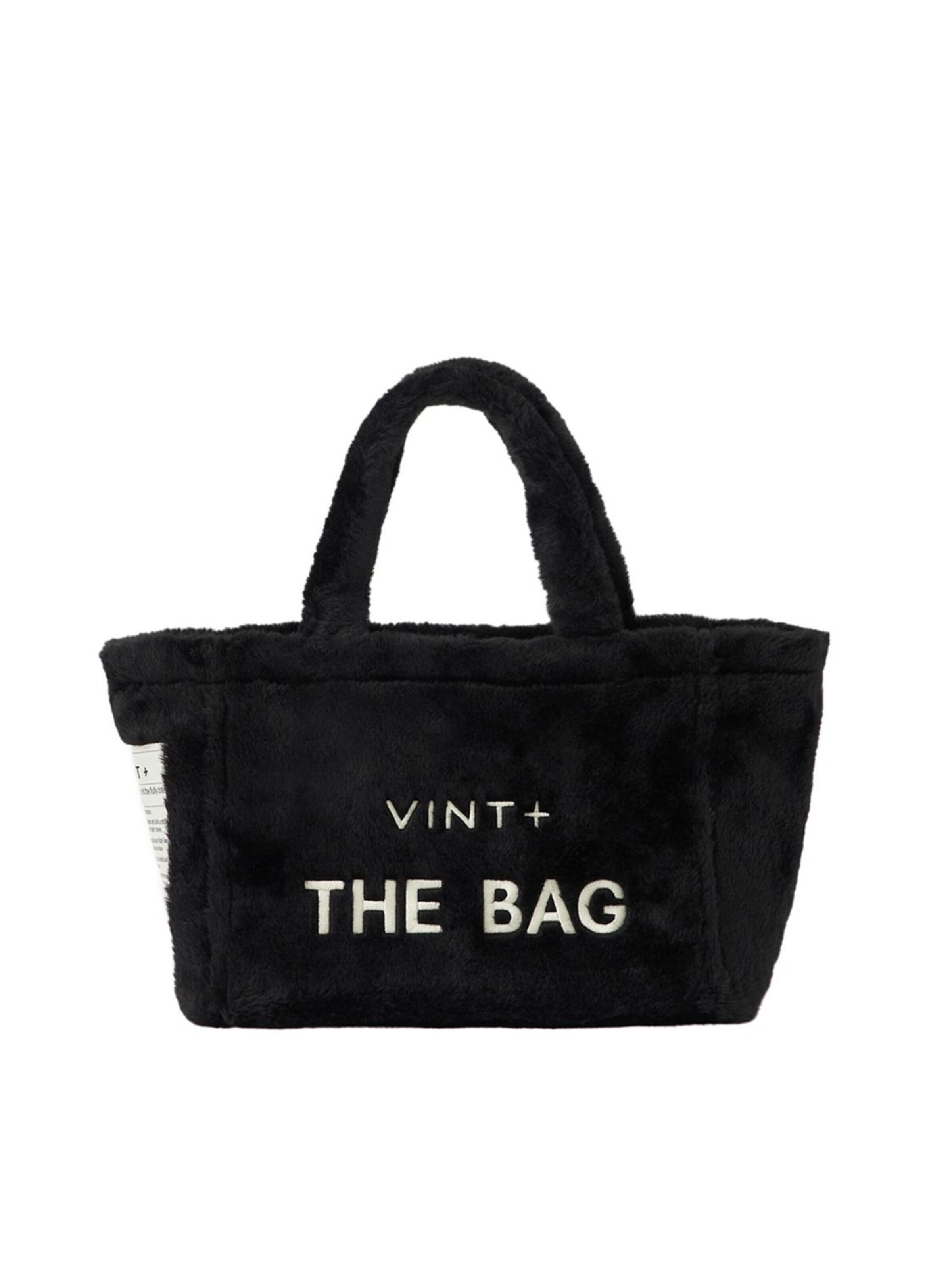 VINT+ Håndtaske 'Fluffy Bag Small' i sort