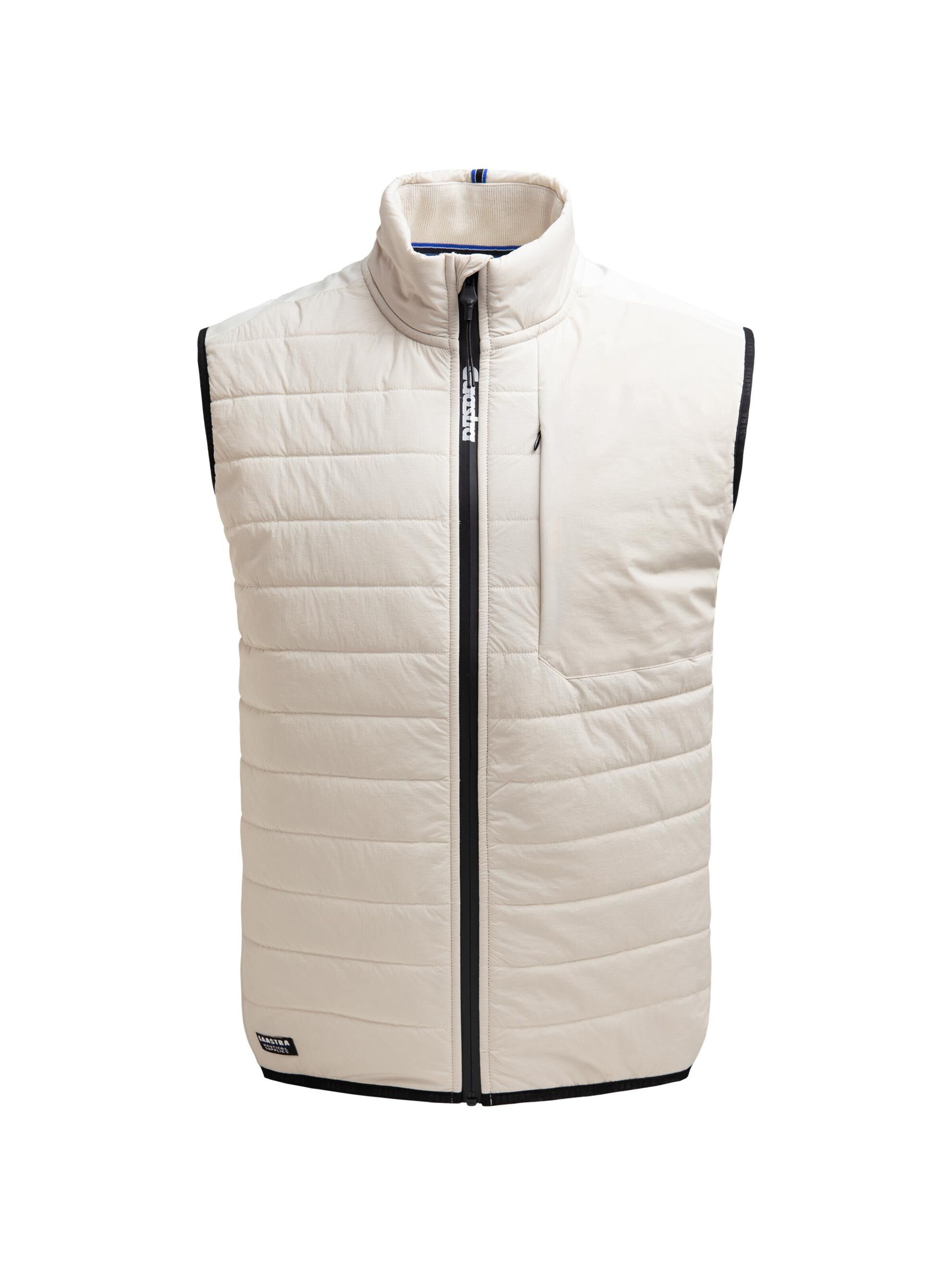 Gaastra Softshellweste mit Steppeinsatz und Backprint in Beige: Vorderseite