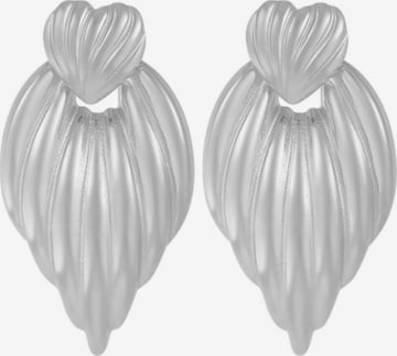 Boucles d'oreilles 'NICOLA' Cala Rose en argent : devant