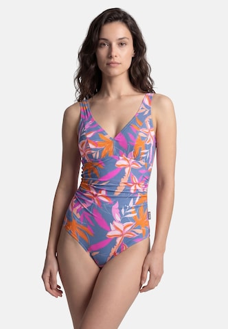 Maillot de bain 'Tropical Flowers' BECO the world of aquasports en bleu : devant