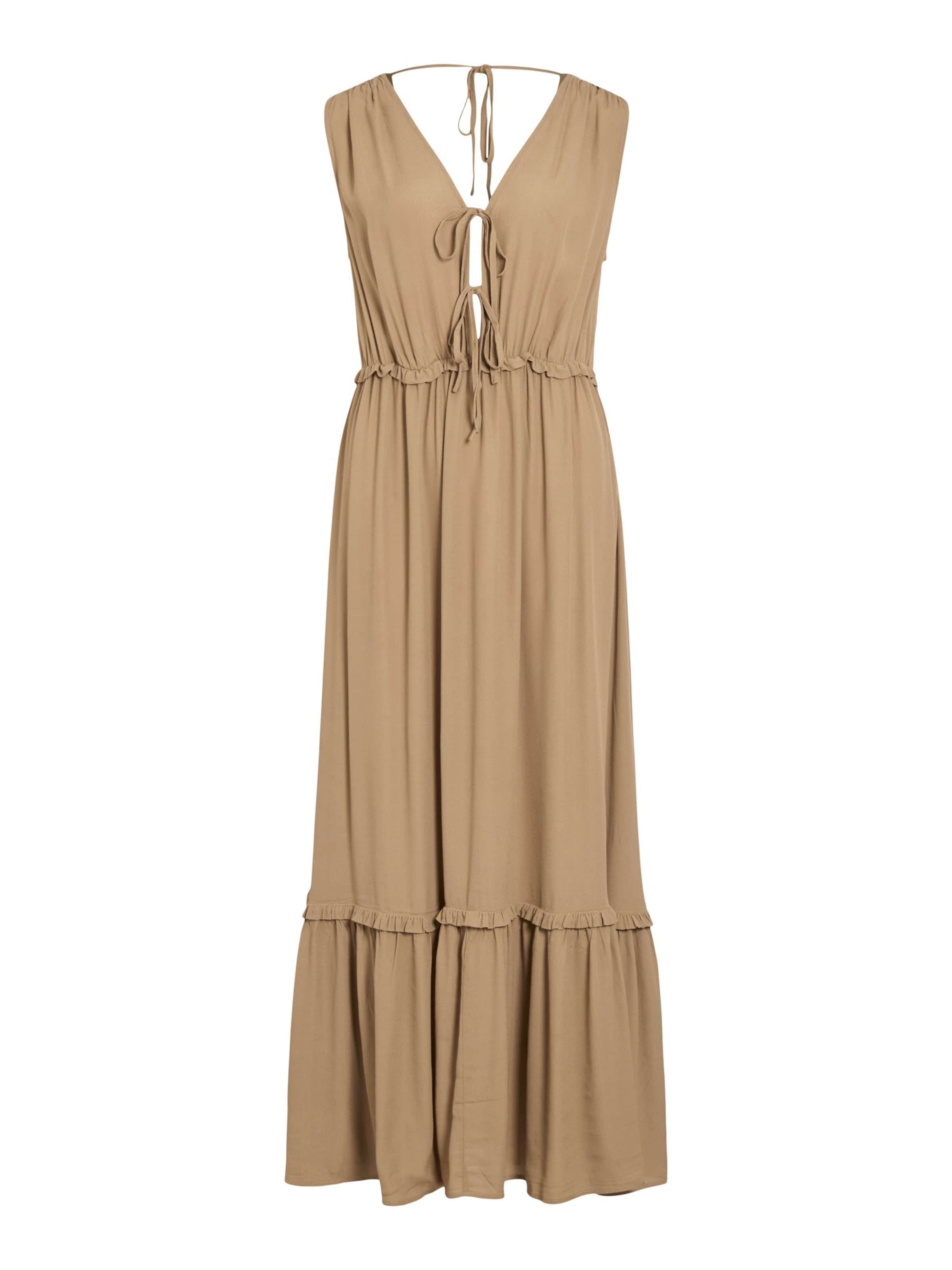 ROUGE EDIT - Vestido en beige: frente