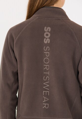 SOS Functionele fleece jas 'Draco' in Bruin