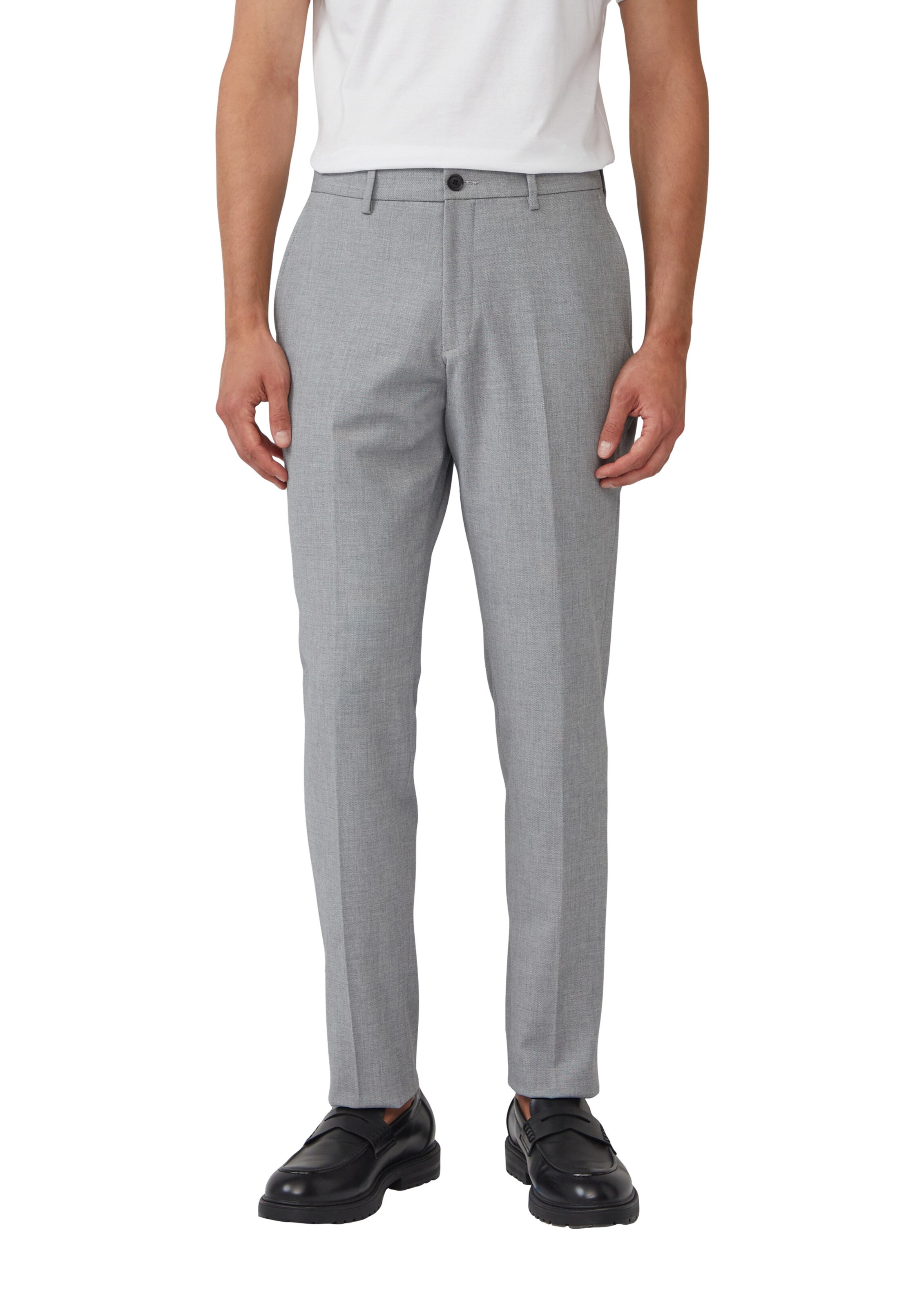 s.Oliver BLACK LABEL Slimfit Pantalon in Grijs: voorkant