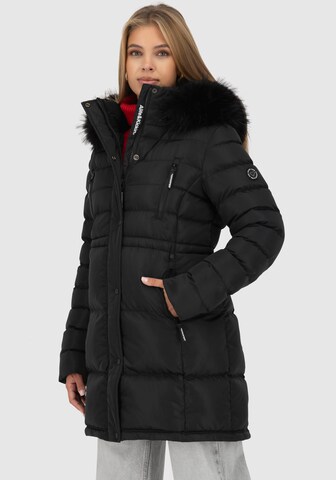 alife & kickin Winter Coat in Black: front