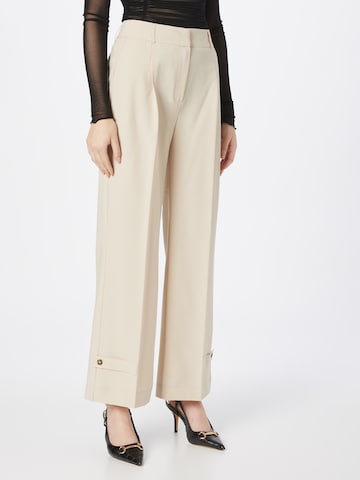 Birgitte Herskind Regular Trousers with creases 'Logan' in Beige: front