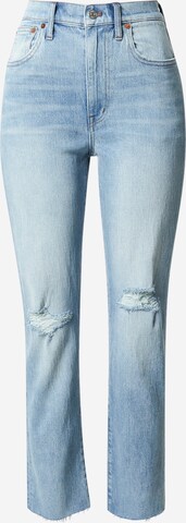 Madewell Slimfit Jeans in Blauw: voorkant