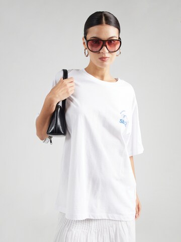 Tricou supradimensional 'NMIDA RAMEN' de la Noisy may pe alb: față