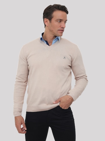 Sir Raymond Tailor Sweater 'Los Angeles' in Beige: front